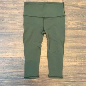 lululemon Olive Cropped Leggings - Luon - size S